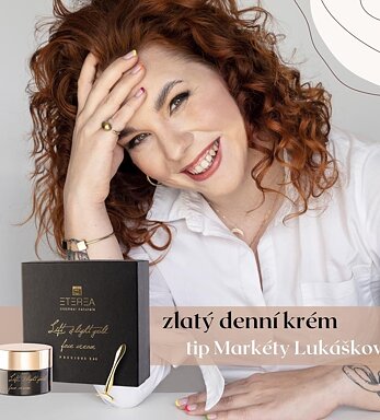 Eterea BIO Pleťový krém na obličej Lift & Light Gold 24 hodin s masážním aplikátorem ZDARMA 50 ml