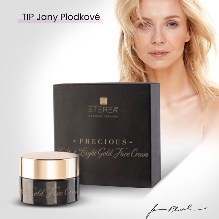 Herečka Jana Plodková a její oblíbený BIO Pleťový krém na obličej Lift & Light Gold 24 hodin Eterea