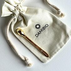 DAMIBIO masážní aplikátor na pleťové sérum Diamond  žluté zlato v dárkové taštičce