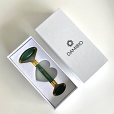 DAMIBIO Face Roller Aventurín zelený v dárkové krabičc