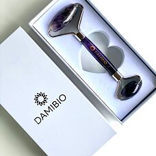 DAMIBIO Face Roller Ametyst v dárkové krabičce